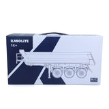 Kabolite 1/14 Metal Remote Control 3Axles Electric Lifting Semi Trailer Dumper for RC Tractor Truck SC 770S 100 Battery Charger