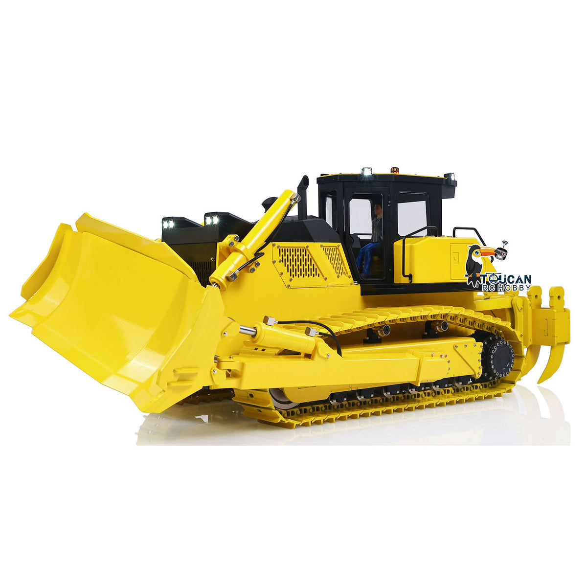 USED Metal 1/12 Remote Control Hydraulic Bulldozer D155AX RTR Heavy Dozer Model 7 Way Valve 3.0L Oil Pump 5 Plows Radio Master TX15 Radio Battery teshulianjie