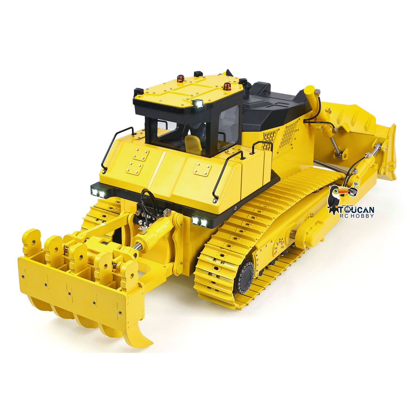 USED Metal 1/12 Remote Control Hydraulic Bulldozer D155AX RTR Heavy Dozer Model 7 Way Valve 3.0L Oil Pump 5 Plows Radio Master TX15 Radio Battery teshulianjie