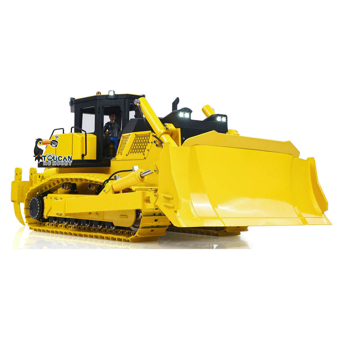 USED Metal 1/12 Remote Control Hydraulic Bulldozer D155AX RTR Heavy Dozer Model 7 Way Valve 3.0L Oil Pump 5 Plows Radio Master TX15 Radio Battery teshulianjie