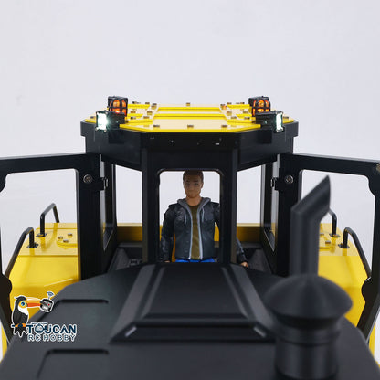 USED Metal 1/12 Remote Control Hydraulic Bulldozer D155AX RTR Heavy Dozer Model 7 Way Valve 3.0L Oil Pump 5 Plows Radio Master TX15 Radio Battery teshulianjie