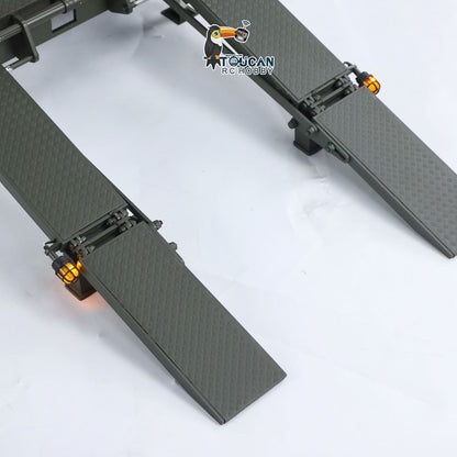 1/14 metall RC Hydraulische Sattelauflieger für Elefant FAUN SLT-56 Tank Transporter Hydraulische Vorderbein Tailboard 