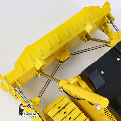 USED Metal 1/12 Remote Control Hydraulic Bulldozer D155AX RTR Heavy Dozer Model 7 Way Valve 3.0L Oil Pump 5 Plows Radio Master TX15 Radio Battery teshulianjie