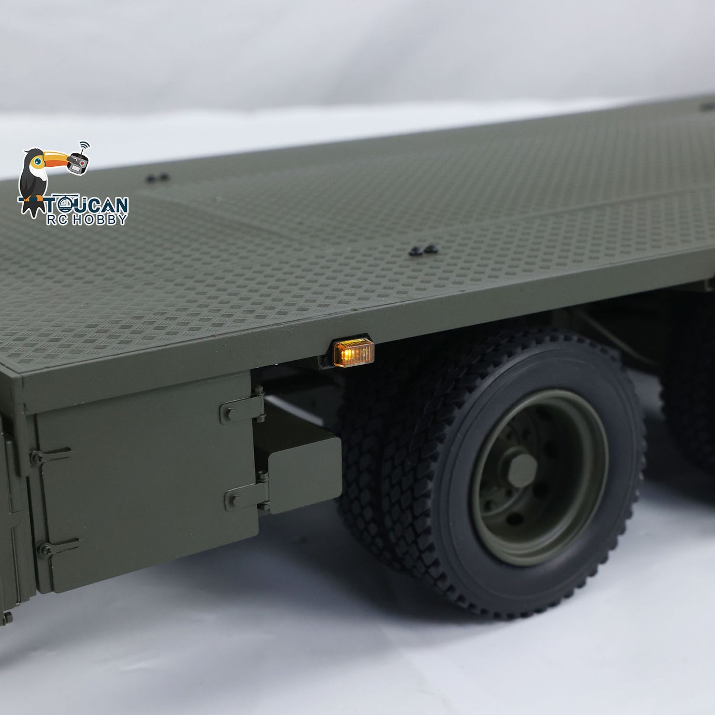 1/14 metall RC Hydraulische Sattelauflieger für Elefant FAUN SLT-56 Tank Transporter Hydraulische Vorderbein Tailboard 