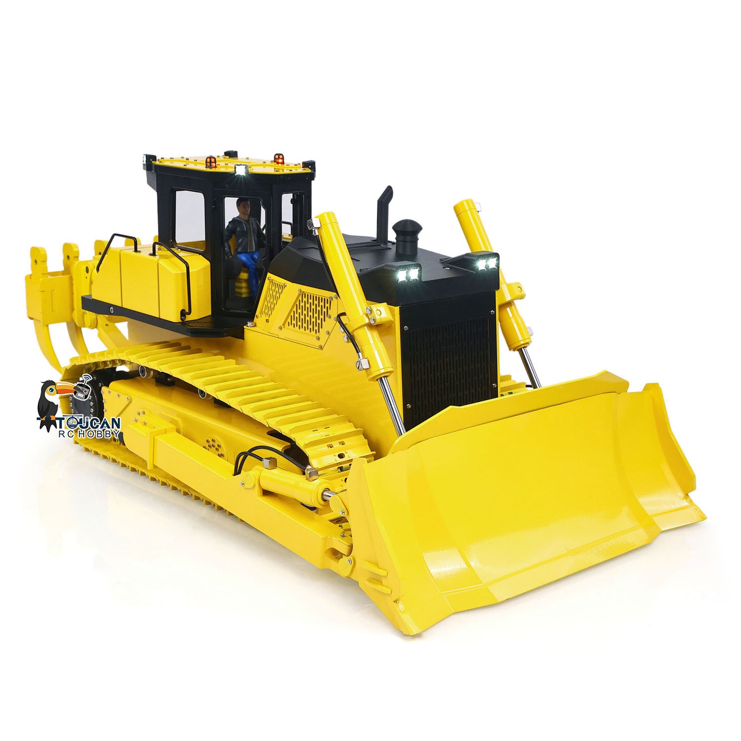 USED Metal 1/12 Remote Control Hydraulic Bulldozer D155AX RTR Heavy Dozer Model 7 Way Valve 3.0L Oil Pump 5 Plows Radio Master TX15 Radio Battery teshulianjie