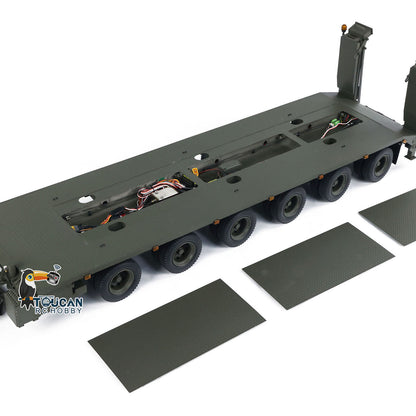 1/14 metall RC Hydraulische Sattelauflieger für Elefant FAUN SLT-56 Tank Transporter Hydraulische Vorderbein Tailboard 