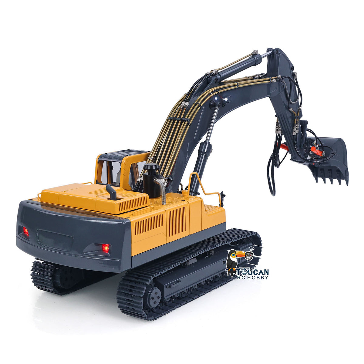 1/14 JDM-106-UPG1 Full Metal RC Excavator w/Extra 3-Way Valve Hydraulic Quick Coupler No Charger