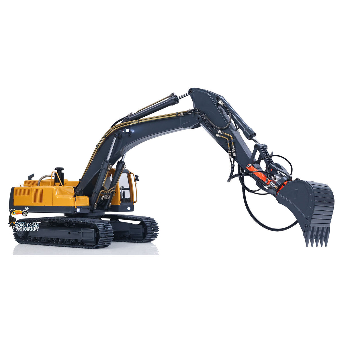JDM-106-UPG1 1/14 Metal Hydraulic Excavator Upgrade Version Brass Oil Pipes PL18 Lite No Battery