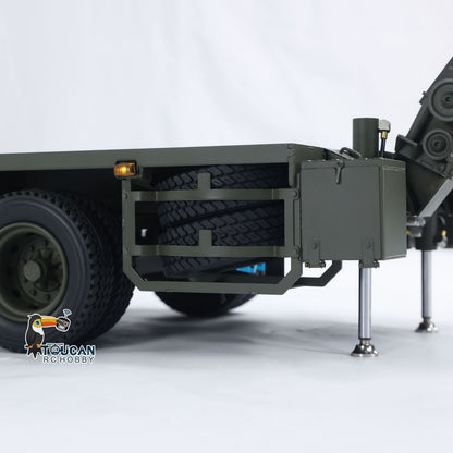 1/14 metall RC Hydraulische Sattelauflieger für Elefant FAUN SLT-56 Tank Transporter Hydraulische Vorderbein Tailboard 