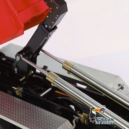 1/14 8x8 RC Hydraulischer Roll-On-Vollkipper Fernbedienungs-Dumper-Auto-Simulationsmodell PNP-Version Licht-Soundsystem