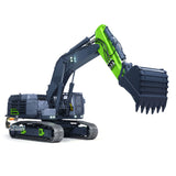 RTR 1/12 Remote Control Hydraulic Excavator 395F Heavy Duty Machine Metal 6CH Valves RC Digger Brushless Motor ESC Quick Coupler