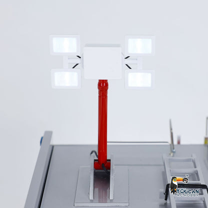 1/14 RC Feuerwehrauto 8x8 Funkgesteuertes Feuerwehrauto mit Licht und Sound Metallchassis 3-Gang-Getriebe Beleuchtungs- und Soundsystem