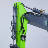 RTR 1/12 Remote Control Hydraulic Excavator 395F Heavy Duty Machine Metal 6CH Valves RC Digger Brushless Motor ESC Quick Coupler