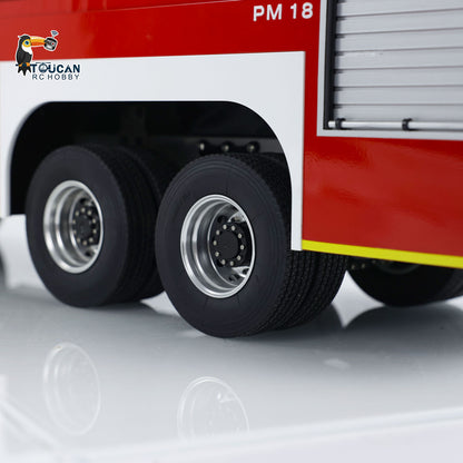 1/14 RC Feuerwehrauto 8x8 Funkgesteuertes Feuerwehrauto mit Licht und Sound Metallchassis 3-Gang-Getriebe Beleuchtungs- und Soundsystem