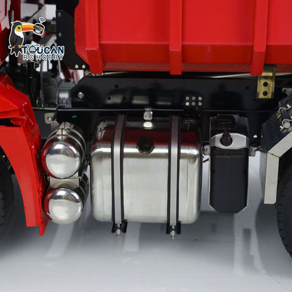 1/14 8x8 RC Hydraulischer Roll-On-Vollkipper Fernbedienungs-Dumper-Auto-Simulationsmodell PNP-Version Licht-Soundsystem
