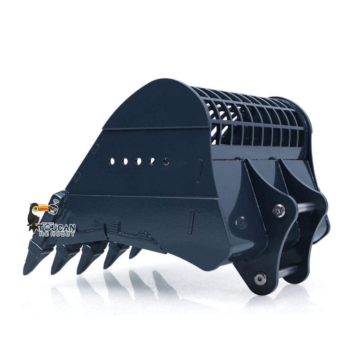 TOUCAN RC HOBBY Metal Ripper/Trapezoidal/Narrow Toothless/Toothed/Rake/Grille/Bucket for 1/12 Remote Control Hydraulic Excavator C395 LR976 EC650 Dual Pump RC Digger DIY Construction Model