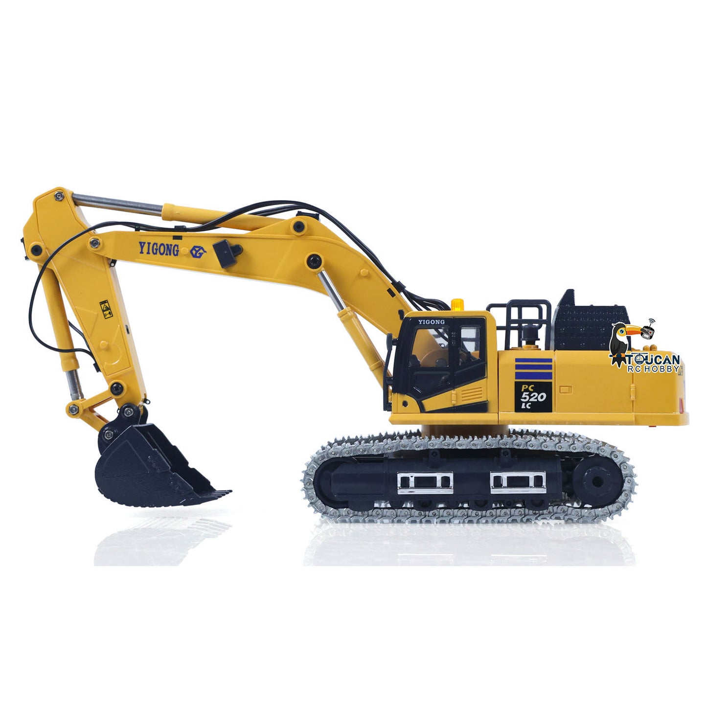 Fast  Free Shipping  1/50 RC Digger PC520 Electric Lifting Radio Control Excavator Engineering Vehicle Metal Tracks Lights Sound Small Toy