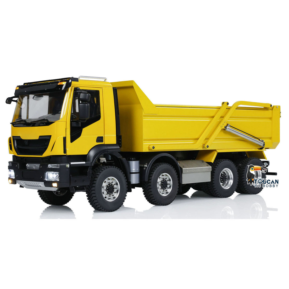 TOUCAN RC HOBBY 1/14 Hydraulic RC Tipper Truck Metal Flip-over Cover Remote Control 8x8 Dump Car Light Sound System