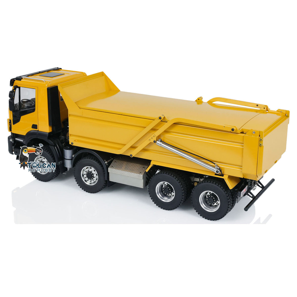 1/14 Hydraulischer RC-Kipper, Metall-Klappdeckel, Fernbedienung, 8x8-Kippwagen, Licht- und Soundsystem