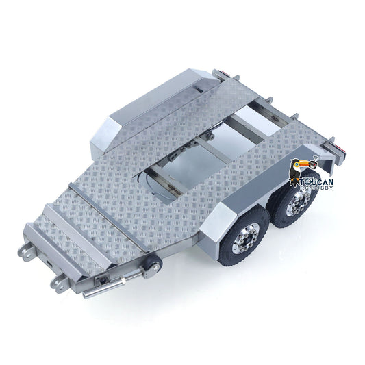 TOUCAN RC HOBBY JX Model 1/14 ET2 2Axles Trailer For E20 Remote Control Excavator Support Legs Stainless Steel Tailboard Almost Assembled