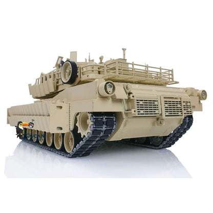 IN Stock Metal 1/16 Remote Control Military Abrams M1A2 TUSKII 3918 Tank With Dual Flow Rotating Gearbox Barrel Recoil Lifting System