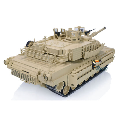 IN Stock Metal 1/16 Remote Control Military Abrams M1A2 TUSKII 3918 Tank With Dual Flow Rotating Gearbox Barrel Recoil Lifting System