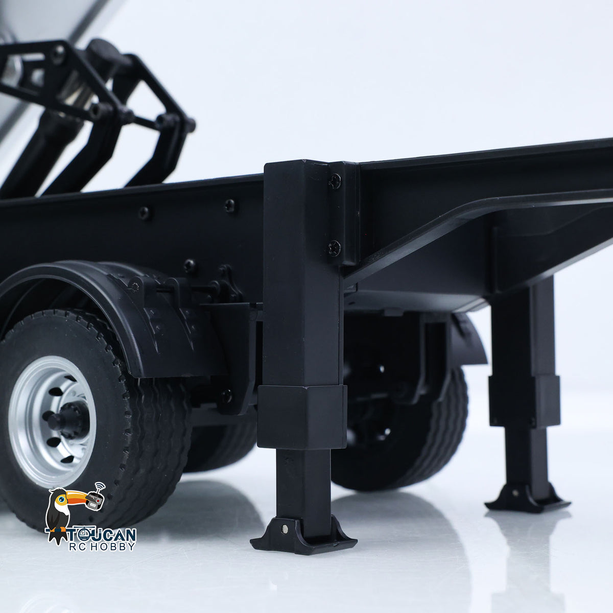 HUINA 1/18 Electric Lifting Remote Control Semi Dump Trailer for RC Tractor Truck 1501 Tail Light Support Leg No Sound System