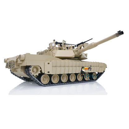 IN Stock Metal 1/16 Remote Control Military Abrams M1A2 TUSKII 3918 Tank With Dual Flow Rotating Gearbox Barrel Recoil Lifting System