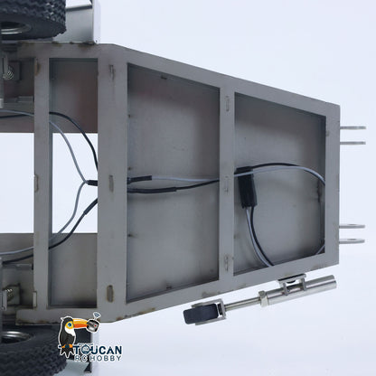 JX Model 1/14 ET2 2Axles Trailer For E20 Remote Control Excavator Support Legs Stainless Steel Tailboard Almost Assembled