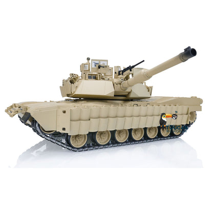 IN Stock Metal 1/16 Remote Control Military Abrams M1A2 TUSKII 3918 Tank With Dual Flow Rotating Gearbox Barrel Recoil Lifting System