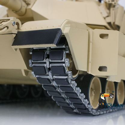 IN Stock Metal 1/16 Remote Control Military Abrams M1A2 TUSKII 3918 Tank With Dual Flow Rotating Gearbox Barrel Recoil Lifting System