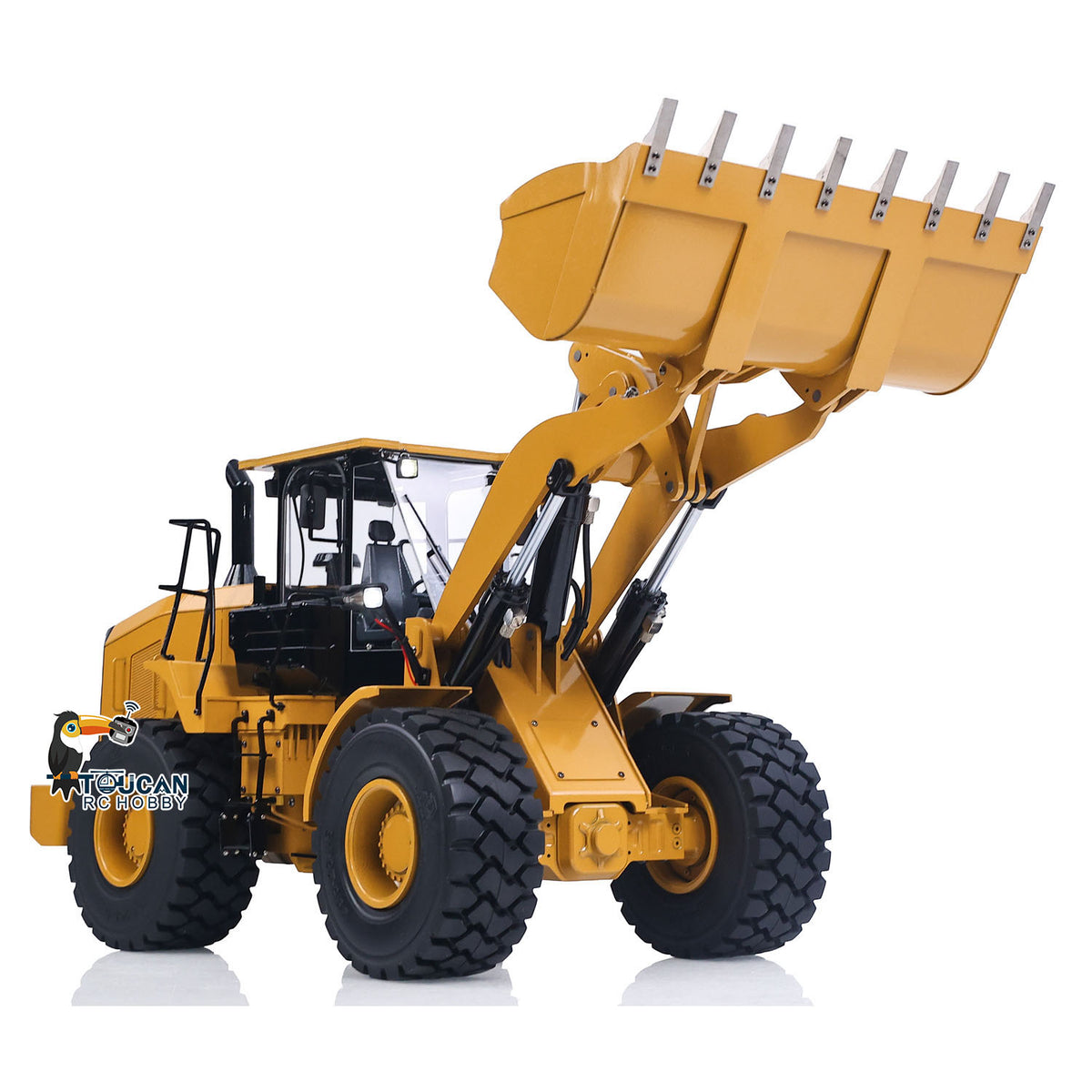 TOUCAN RC HOBBY 1/12 Metal Remote Control Hydraulic Loader DIM C950 2Speed Grarbox 5CH Valve RC Heavy Machine Model Hobbywing Brushed ESC