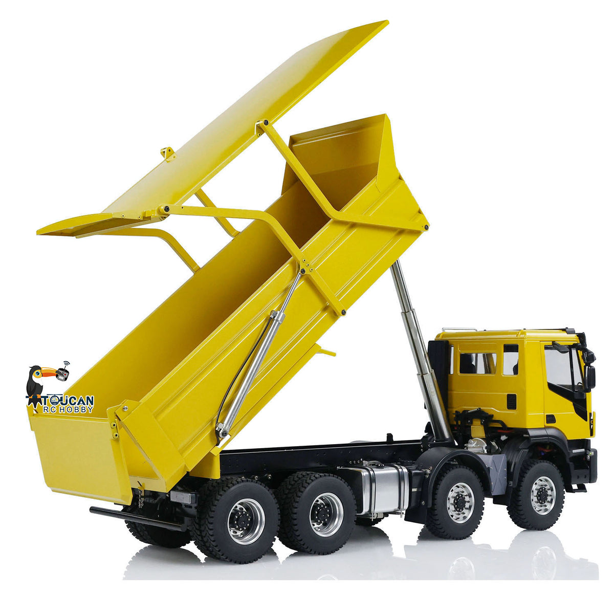 TOUCAN RC HOBBY 1/14 Hydraulic RC Tipper Truck Metal Flip-over Cover Remote Control 8x8 Dump Car Light Sound System