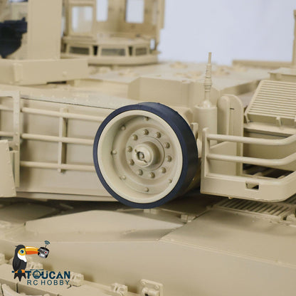 IN Stock Metal 1/16 Remote Control Military Abrams M1A2 TUSKII 3918 Tank With Dual Flow Rotating Gearbox Barrel Recoil Lifting System