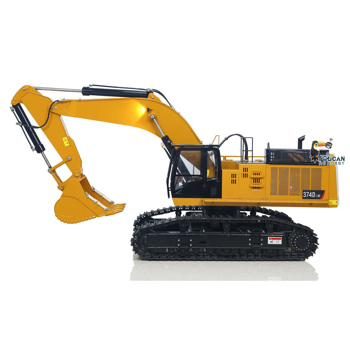 TOUCAN RC HOBBY TYMX 374 1/8 Metal RC Hydraulic Excavator Construction Vehicles Model 3-way Directional Valve Brushless Motor for Adults