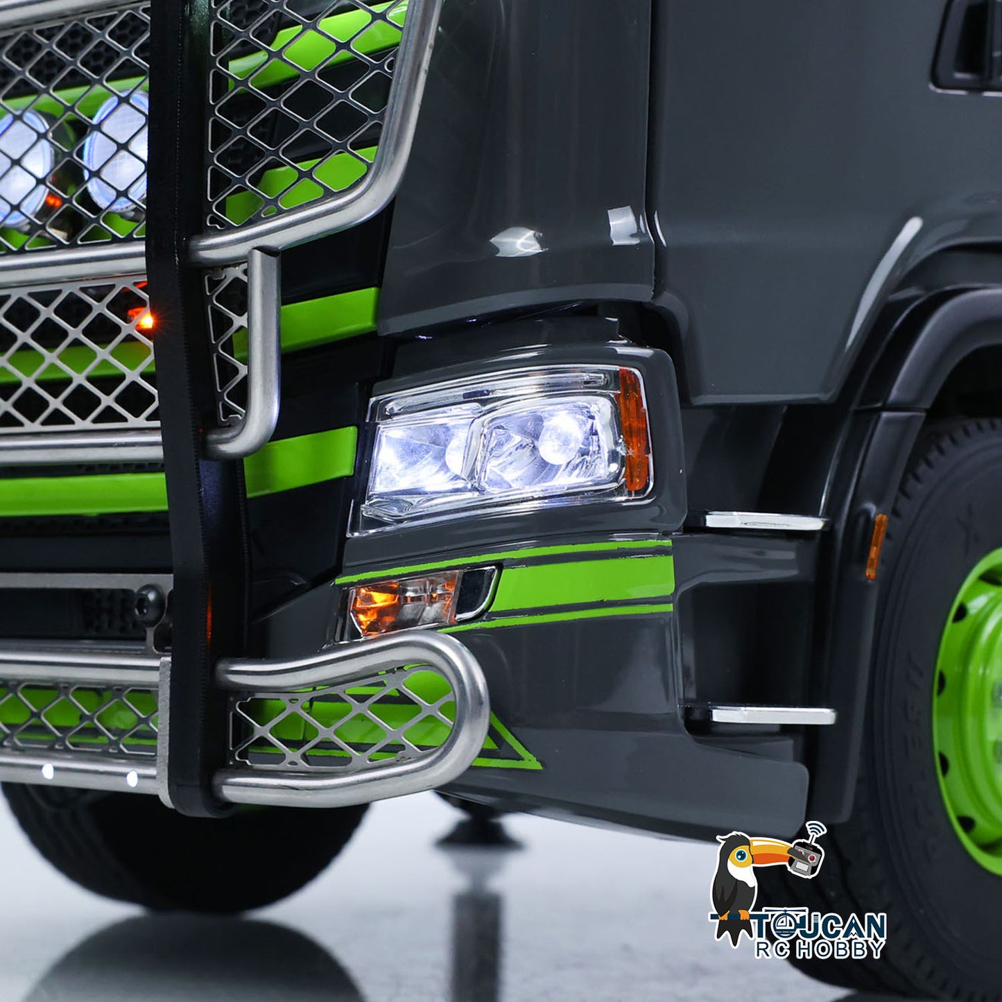 In Stock TOUCAN RC HOBBY Assembled 6X6 Metal Chassis 1/14 RC Tractor Truck 770S Hydraulic Crane Logging Trailer PL18EV Lite