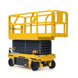 1/14 CNC Metal Remote Control Hydraulic Aerial Work Platform Self-propelled RC Model Reversing Sound Rotating Light Battery