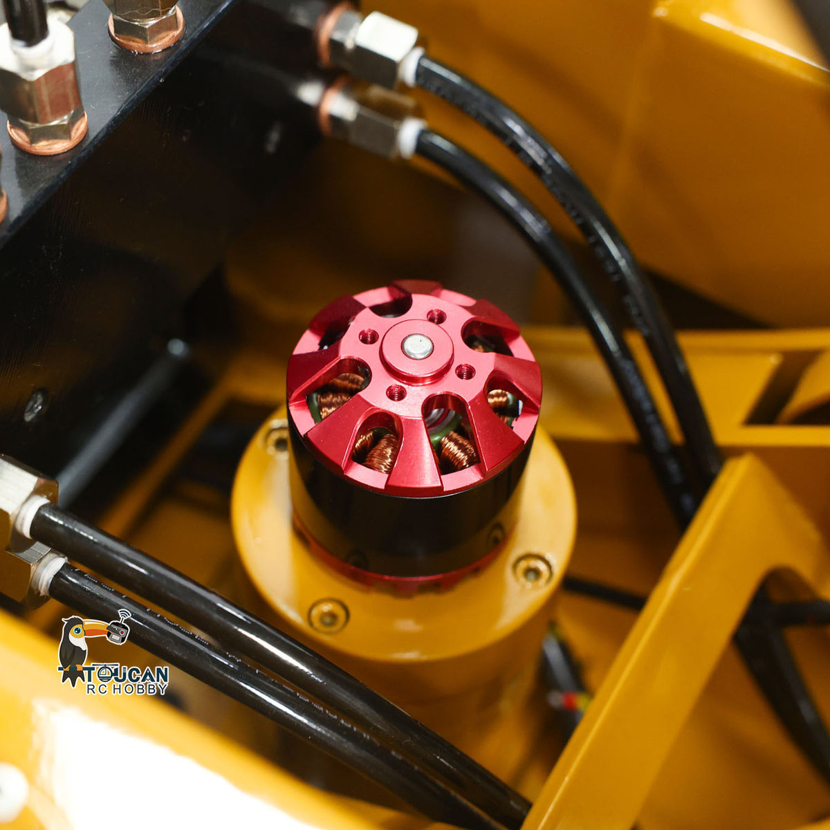 TOUCAN RC HOBBY TYMX 374 1/8 Metal RC Hydraulic Excavator Construction Vehicles Model 3-way Directional Valve Brushless Motor for Adults