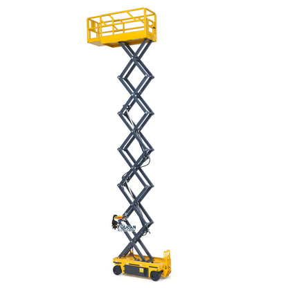 CUT C121 1/14 Metal RC Hydraulic Scissor Lift Aerial Work Platform RTR Construction Vehicle Model I6S Controller Light for Collectors and Diorama Display