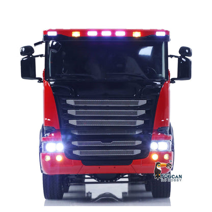 Metall 1/14 Fernbedienung Hydraulische Dump Lkw SC 770S 8X8 RC Volle Kipper Differential Sperre Lichter Sounds FlySky ST8 Radio