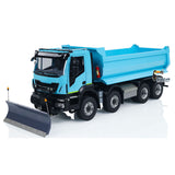 MD 1/14 8x8 Metal RC Hydraulic Dump Tipper Truck 2-Speed Transmission CNC Differential Lock Axles Sound Light System ST8 Remote Controller