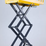 1/14 CUT Metal RC Hydraulic Scissor Lift Platform Self-propelled Warning Light Remote Control Industrial Model Flysky I6S Radio