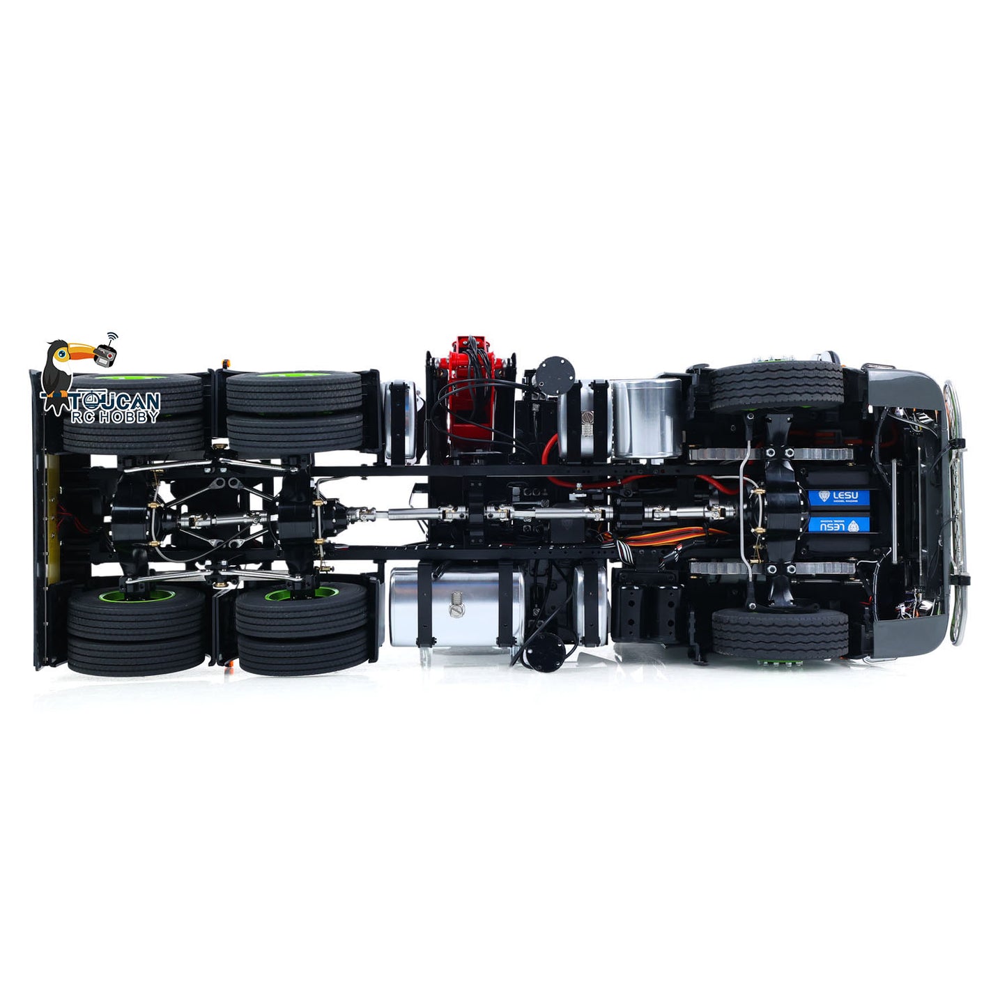 Toucan Metall 6X6 Chassis 1/14 RC Traktor Lkw 770S Hydraulische Kran DIY Lkw Modell Licht Sound