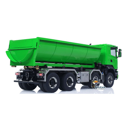 Metall 1/14 Fernbedienung Hydraulische Dump Lkw SC 770S 8X8 RC Volle Kipper Differential Sperre Lichter Sounds FlySky ST8 Radio