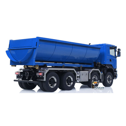 Metall 1/14 Fernbedienung Hydraulische Dump Lkw SC 770S 8X8 RC Volle Kipper Differential Sperre Lichter Sounds FlySky ST8 Radio