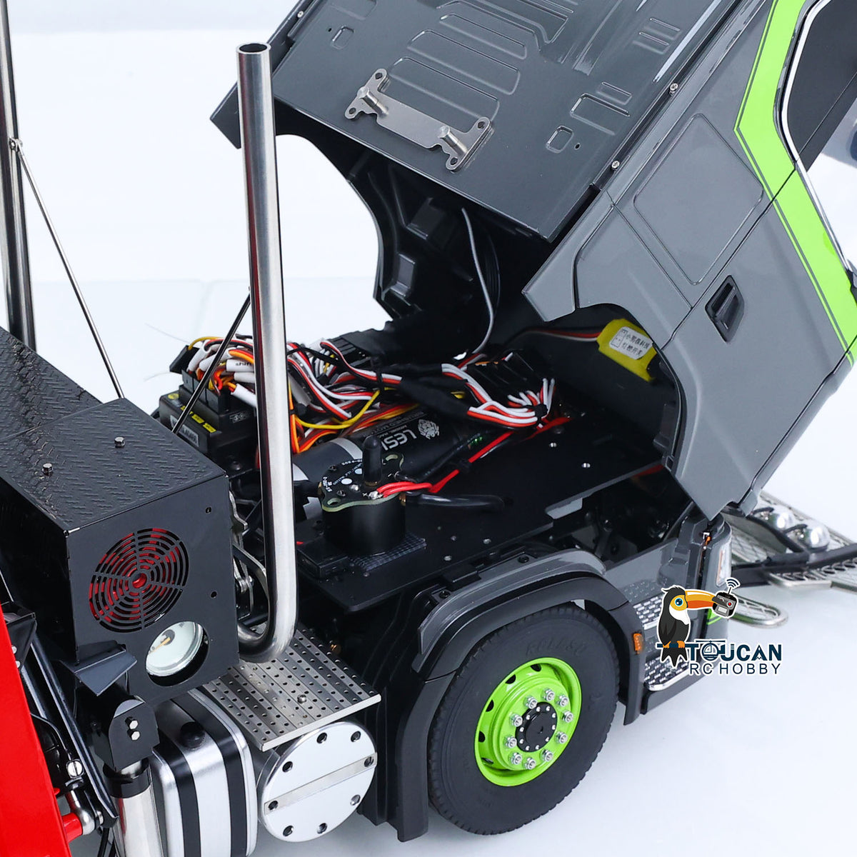 Toucan Metall 6X6 Chassis 1/14 RC Traktor Lkw 770S Hydraulische Kran DIY Lkw Modell Licht Sound