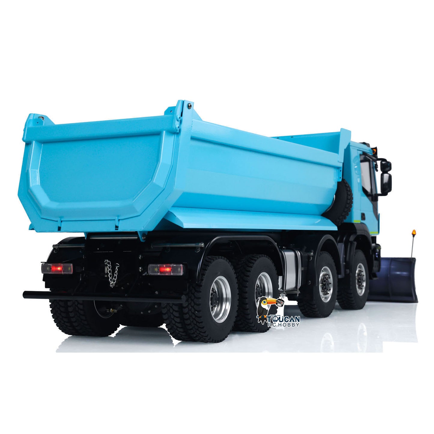 MD 1/14 8x8 Metal RC Hydraulic Dump Tipper Truck 2-Speed Transmission CNC Differential Lock Axles Sound Light System ST8 Remote Controller