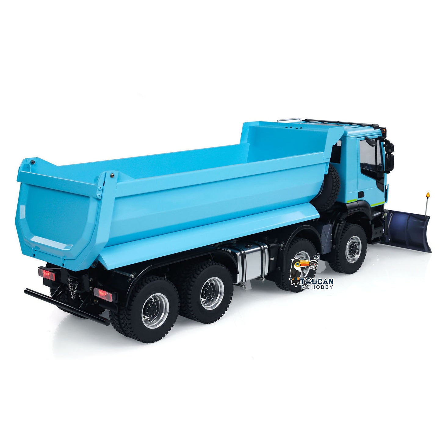 MD 1/14 8x8 Metal RC Hydraulic Dump Tipper Truck 2-Speed Transmission CNC Differential Lock Axles Sound Light System ST8 Remote Controller