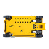 1/14 CUT Metal RC Hydraulic Scissor Lift Platform Self-propelled Warning Light Remote Control Industrial Model Flysky I6S Radio