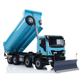 MD 1/14 8x8 Metal RC Hydraulic Dump Tipper Truck 2-Speed Transmission CNC Differential Lock Axles Sound Light System ST8 Remote Controller